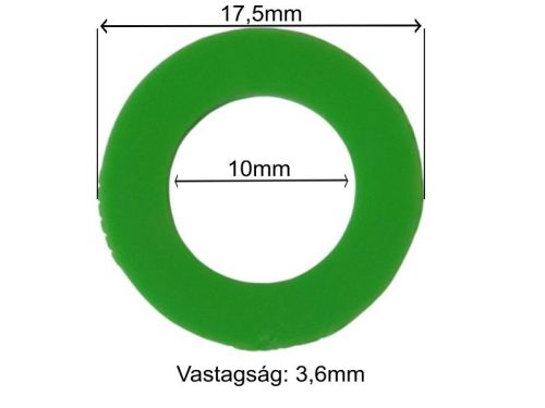 PERMETEZŐ SZÓRÓFEJ TÖMÍTÉS ZÖLD 3,6 MM