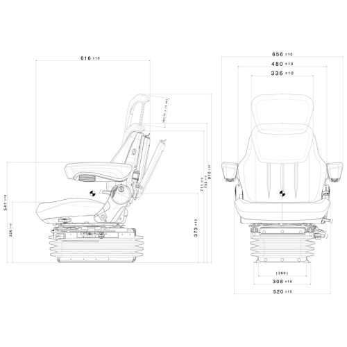 TRAKTOR ÜLÉS LÉGRUGÓS EBLO RANCHER PRO