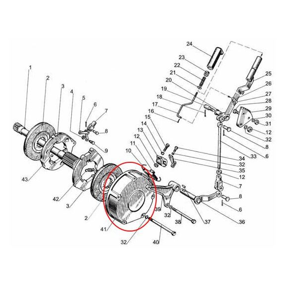 MTZ FÉKDOB ZÁRT (KÉZIFÉK) MTZ80