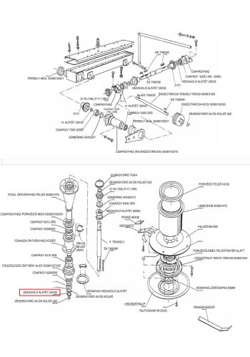 LENGYEL FŰKASZA HÉZAGOLÓ LEMEZ d=25 D=35 LV=0,5 503601011