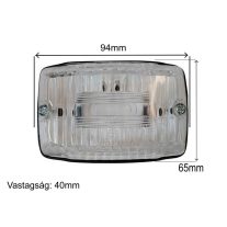 LÁMPA FEHÉR SZÖGLETES (SZÉLESSÉGJELZŐ)