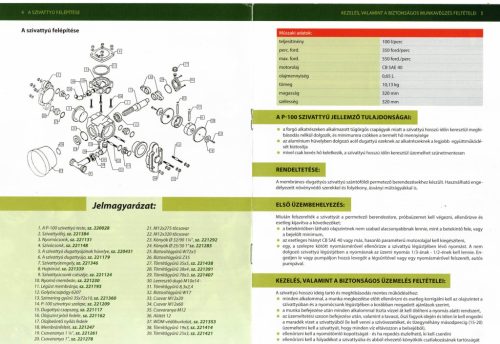 PERMETEZŐ SZIVATTYÚ P100 100L/MIN AGROPLAST