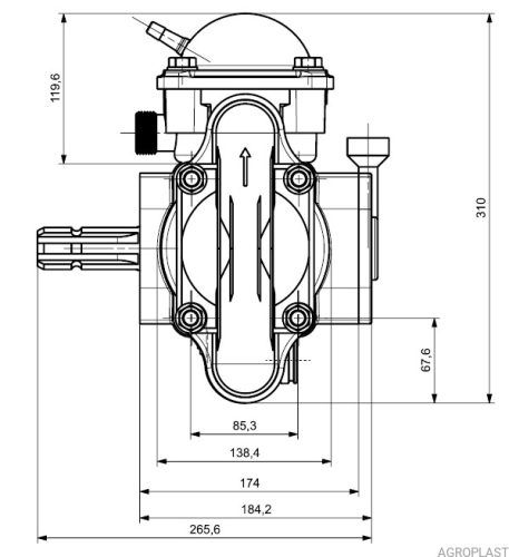 PERMETEZŐ SZIVATTYÚ P100 100L/MIN AGROPLAST