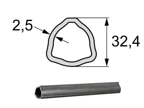 KARDÁN PROFILCSŐ KÜLSŐ T1  2,5X32,4