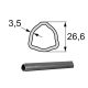 KARDÁNTENGELY PROFILCSŐ BELSŐ T1 3,5X26,6MM (1,5M)