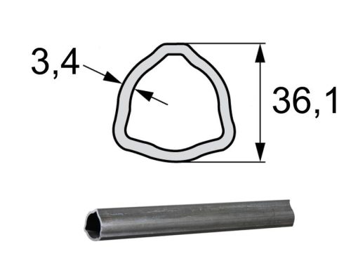 KARDÁN PROFILCSŐ KÜLSŐ T2 3,4X36,1