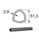 KARDÁNTENGELY PROFILCSŐ KÜLSŐ T5 2,9X51,3MM (1,5M)