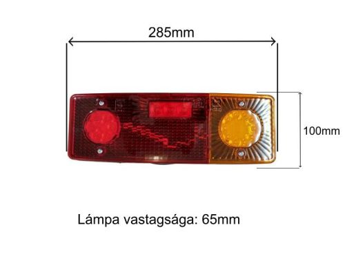 LÁMPA HÁTSÓ KPL. P/S PÓTKOCSI 12/24V LED JOBB